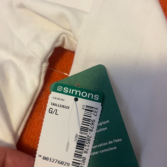 White eco-friendly organic cotton open back long sleeve bodysuit NWT - Picture 6 of 11